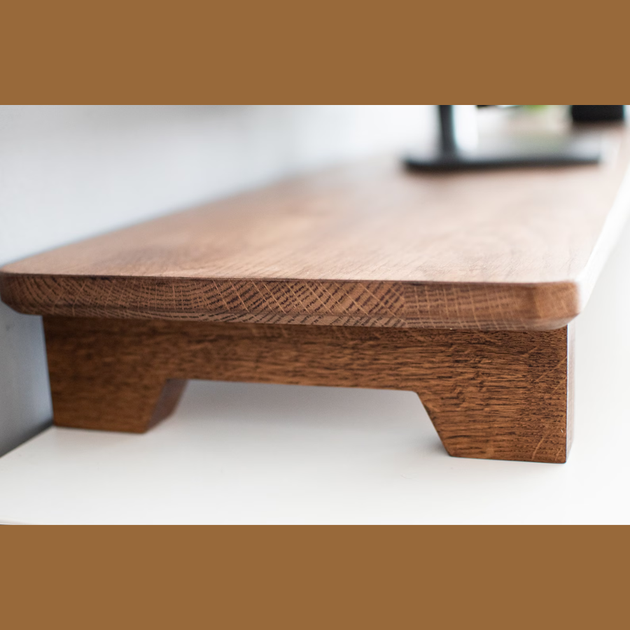 Carpentray 120cm Long Wooden Computer Monitor Riser Brown