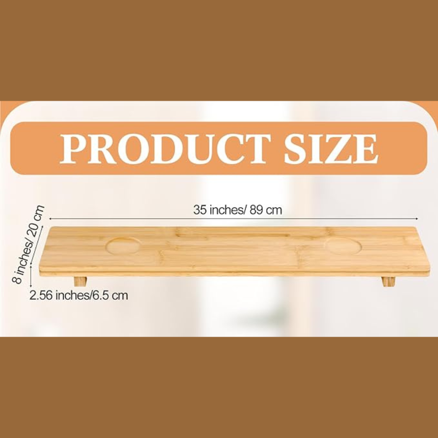 Carpentray Bathtub Tray Mango Wood Bath Tray Large Bath Tub Tray Table Bathtub Tray Caddy Bathtub Accessories Anti Tipping for Bathtub Bathroom Spa