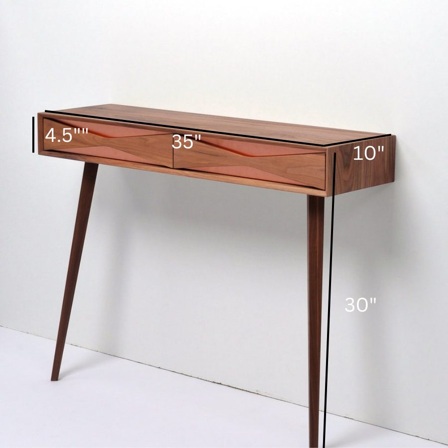 Carpentray Wood Solid Sheesham Wood Console Table for Living Room | Wooden Side Entrance Table for Home with 2 Drawers & Shelf Storage | Entryway/Foyer Table | Rosewood, Honey Finish