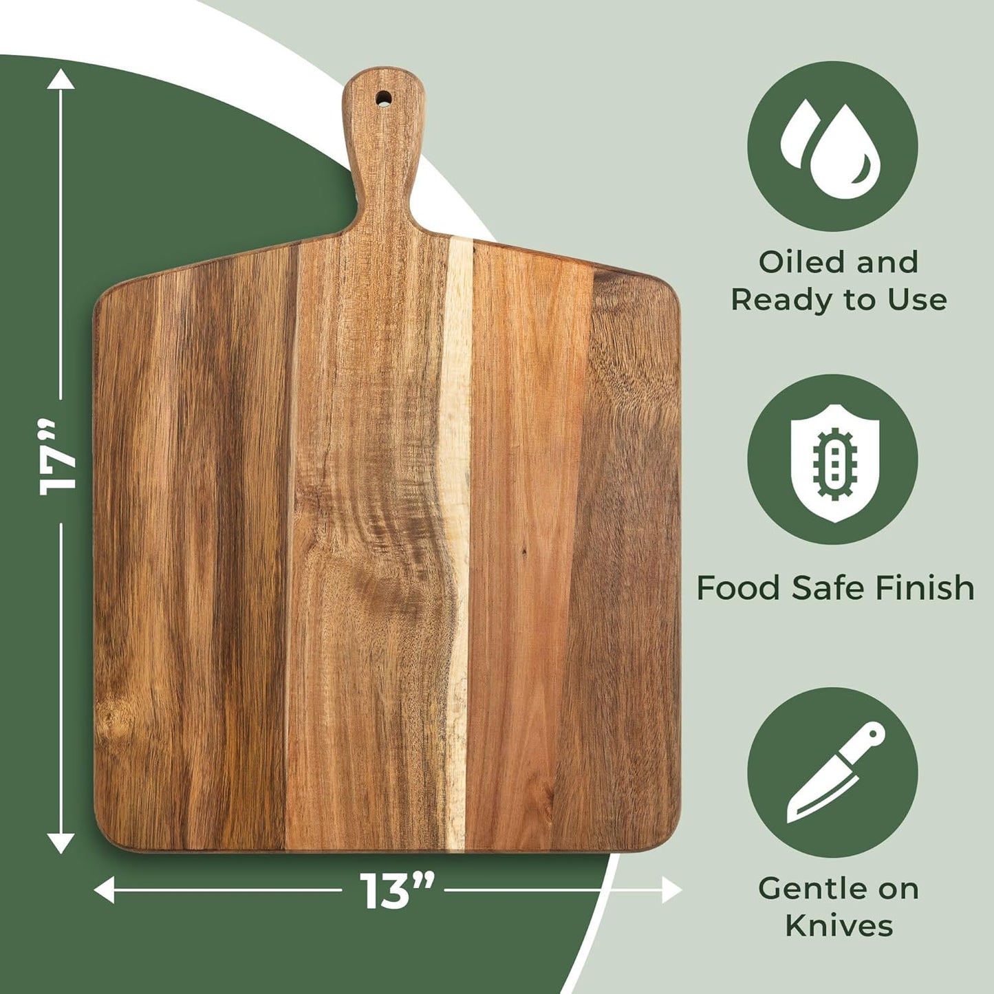 Carpentray Sheesham Wood Cutting Board and Chopping Board with Handle