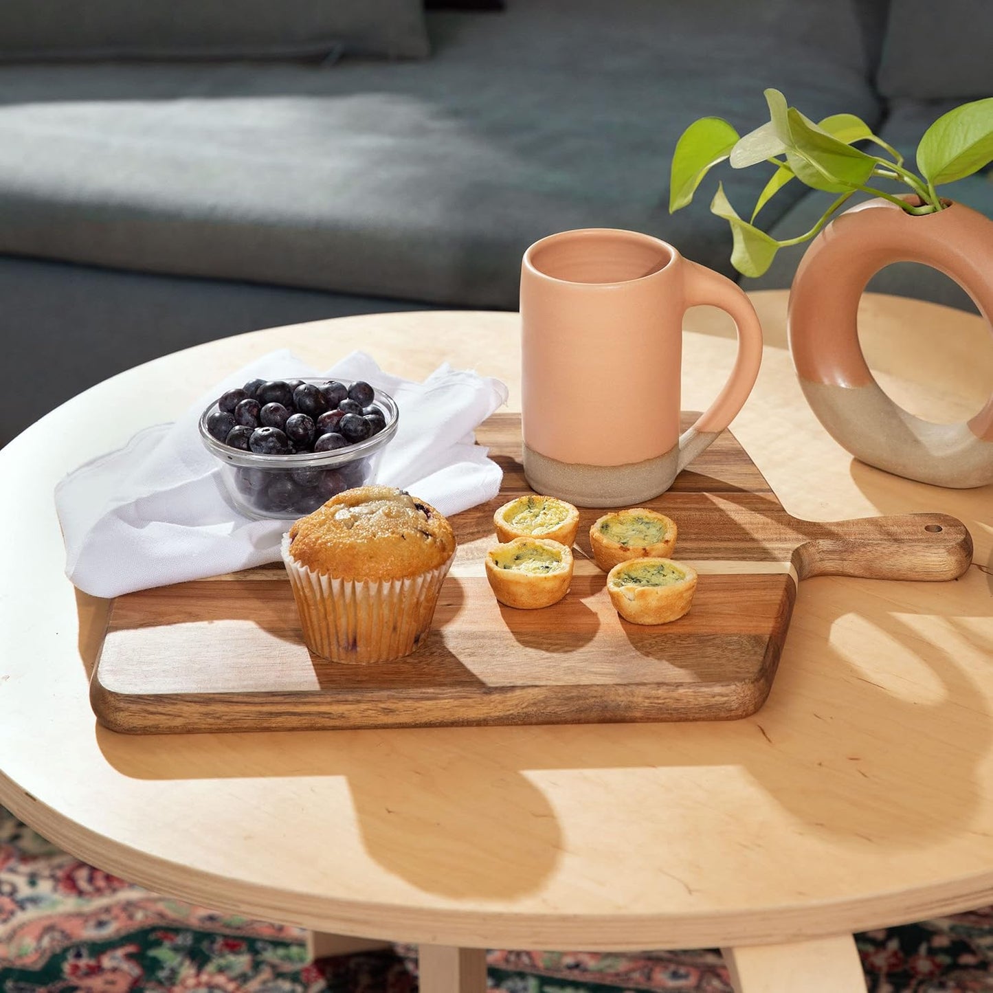 Carpentray Sheesham Wood Cutting Board and Chopping Board with Handle