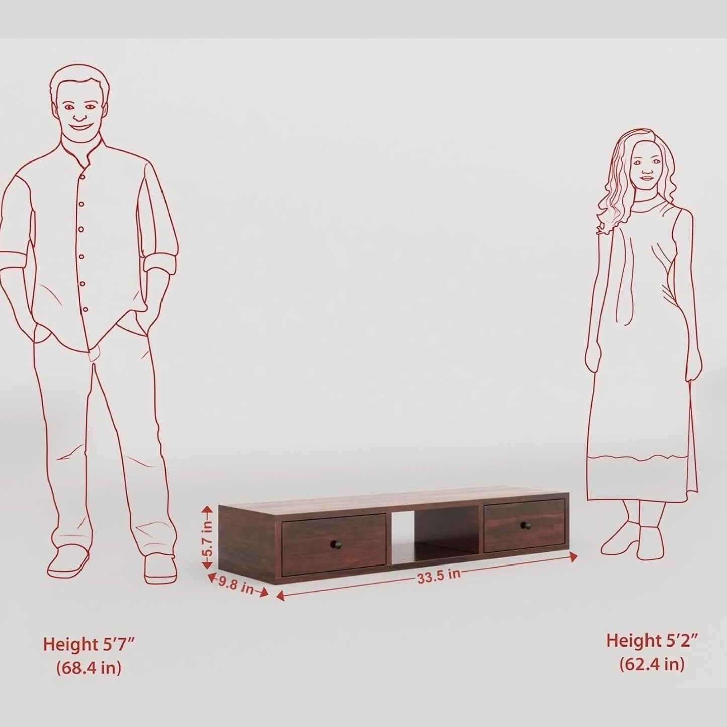 Carpentray Wooden Wall Tv Cabinet