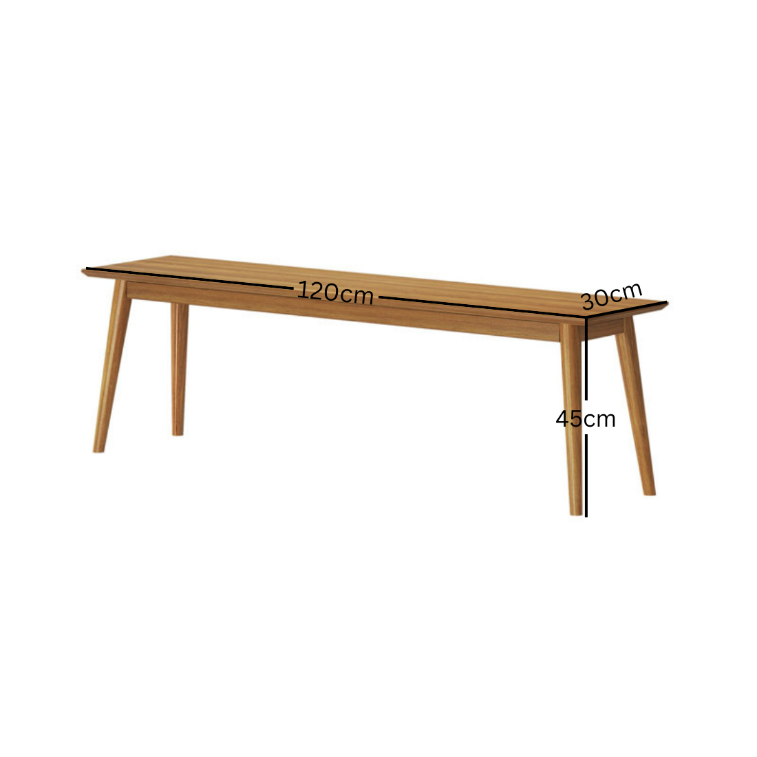 Carpentray 120CM Long Solid Wood Bench (Brown)