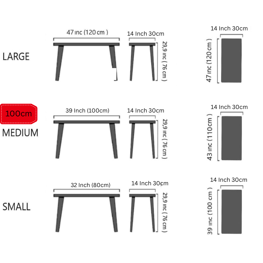 Carpentray 100cm Long Rectangular Wooden Console Table