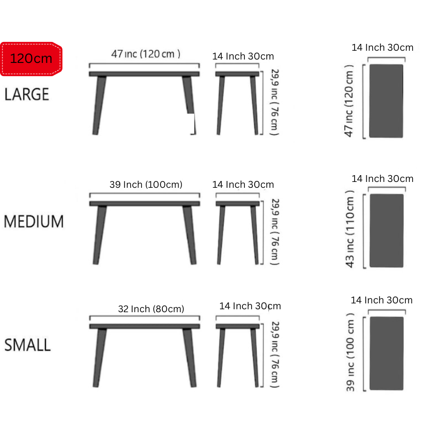 Carpentray 120cm Long Rectangular Wooden Console Table