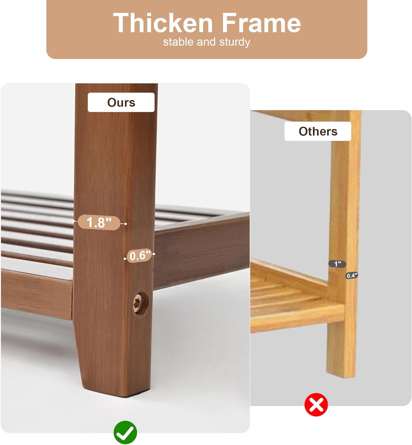 Carpentray Shoe Rack Bench with Cushion, Entryway Bench