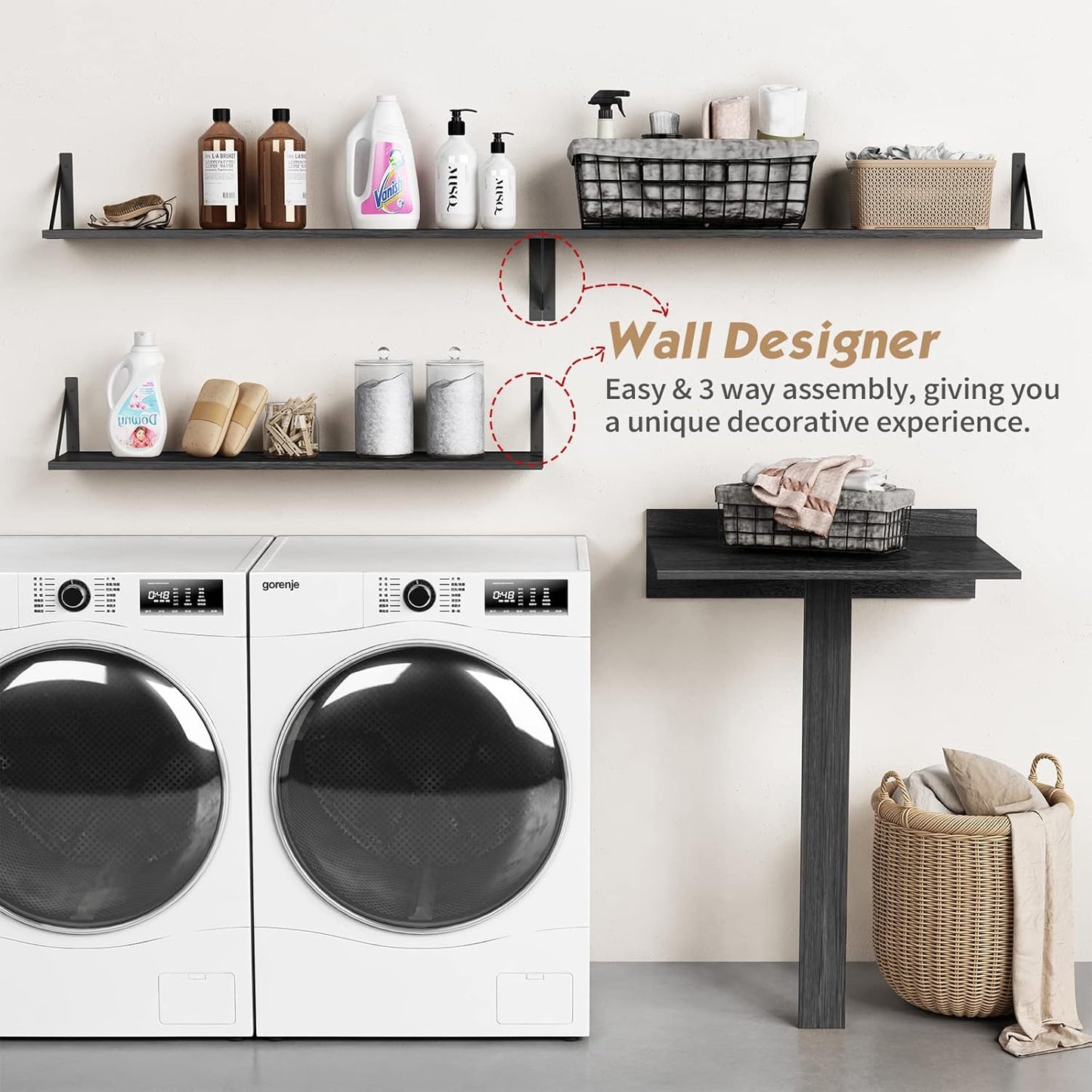 Carpentray Floating Shelves 36 Inches Long 8 in Deep Set of 3