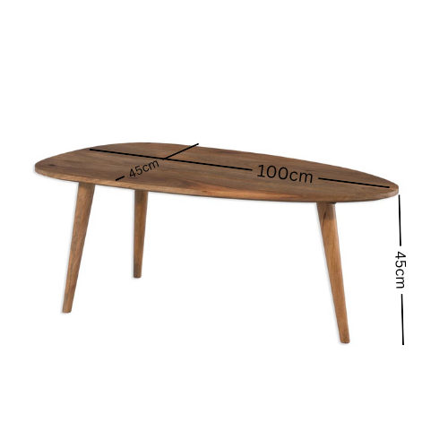 Carpentray Oval Wooden Coffee Table