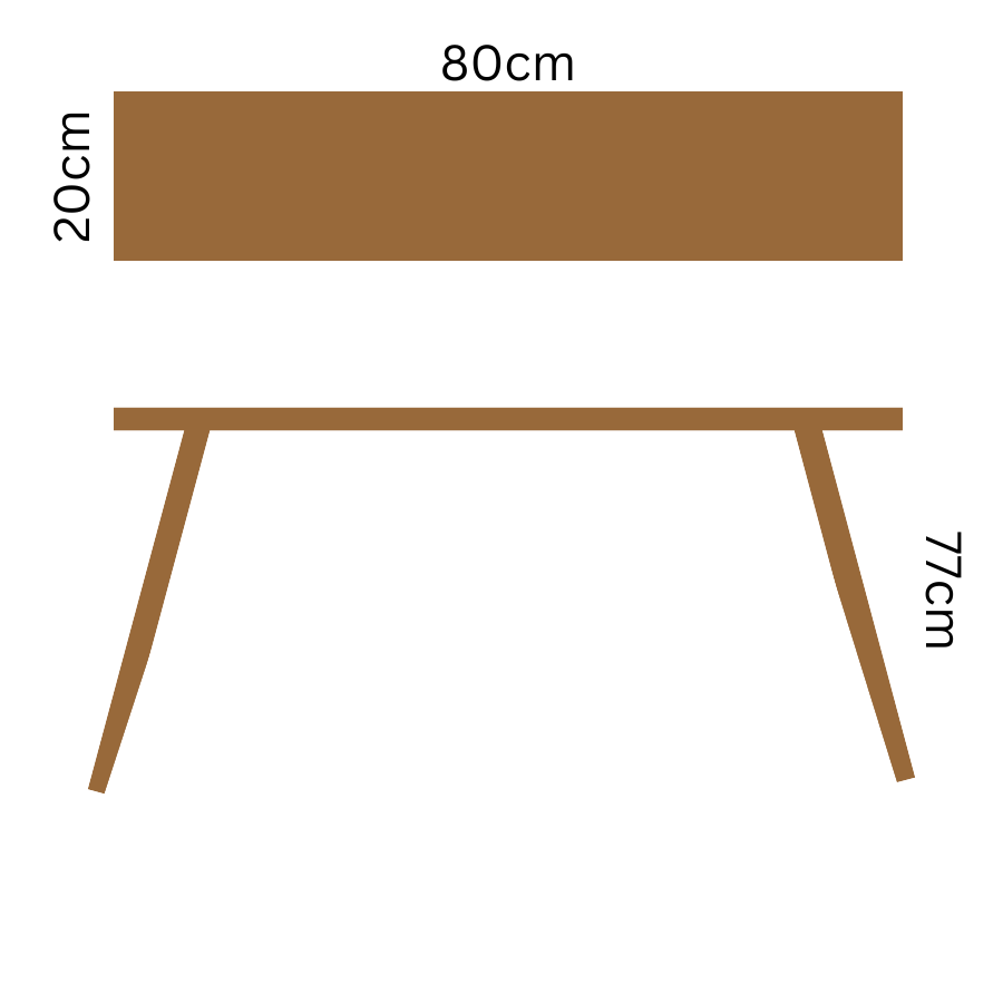 Carpentray 80cm Long Wooden Console Table
