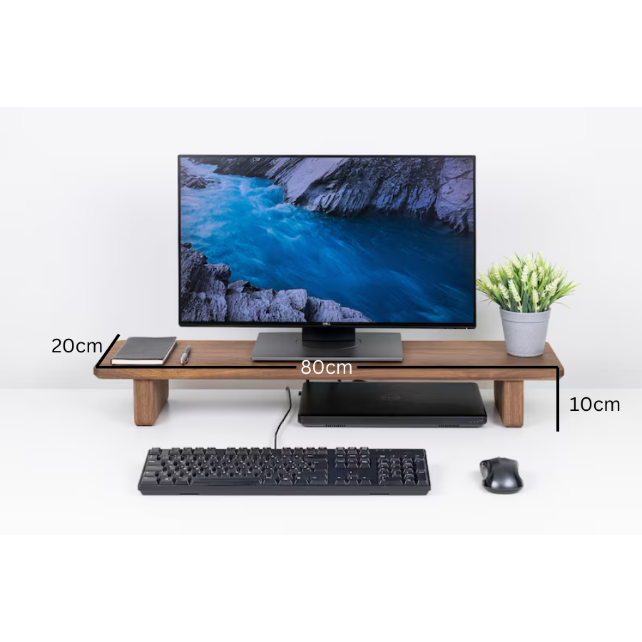 Carpentray 80cm Long Wooden Monitor Riser Light Brown
