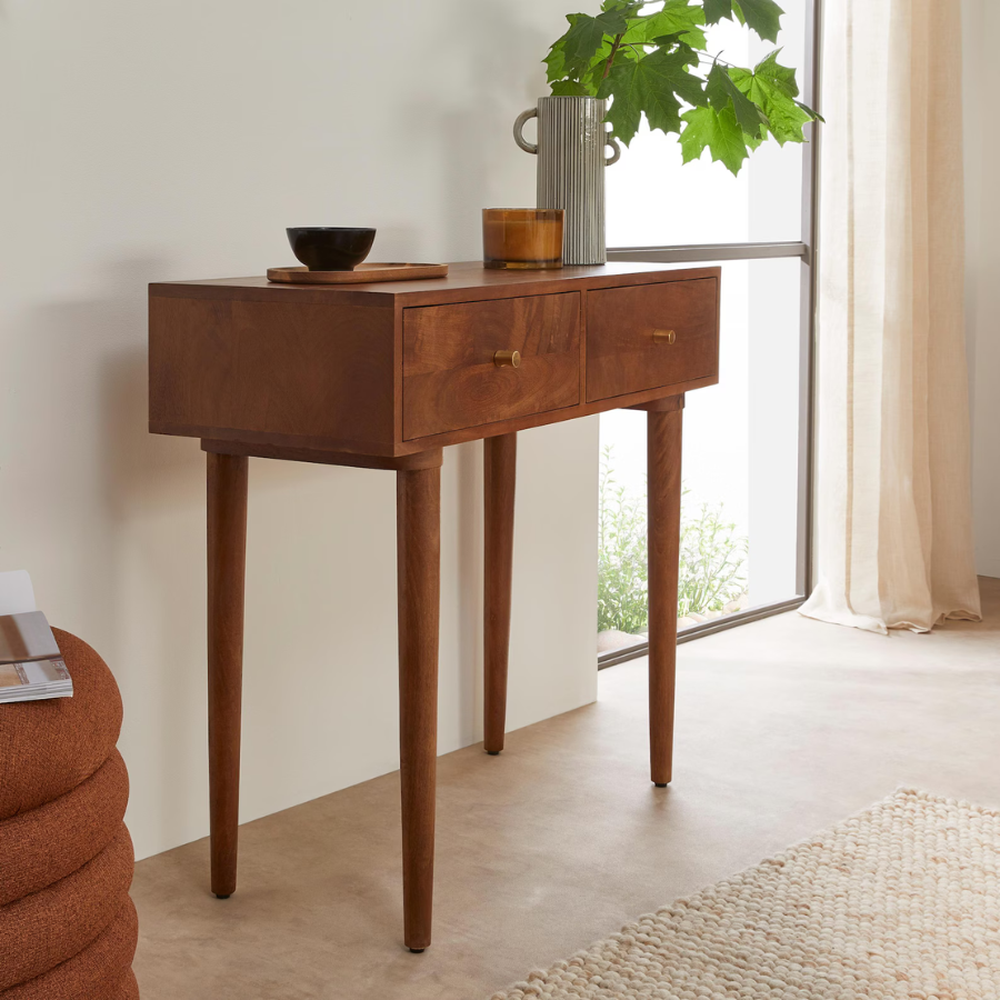 Carpentray Modern Console Table with 2 Drawers
