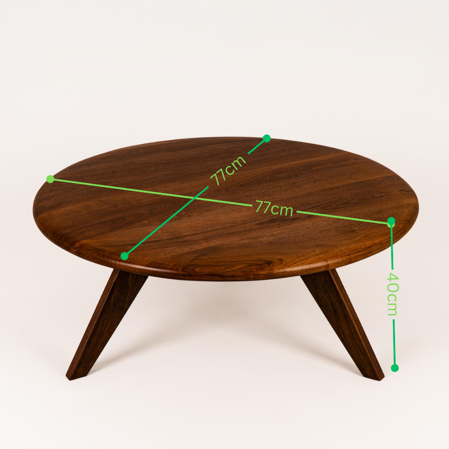 Carpentray 30x30 Inch Round Wooden Coffee Table