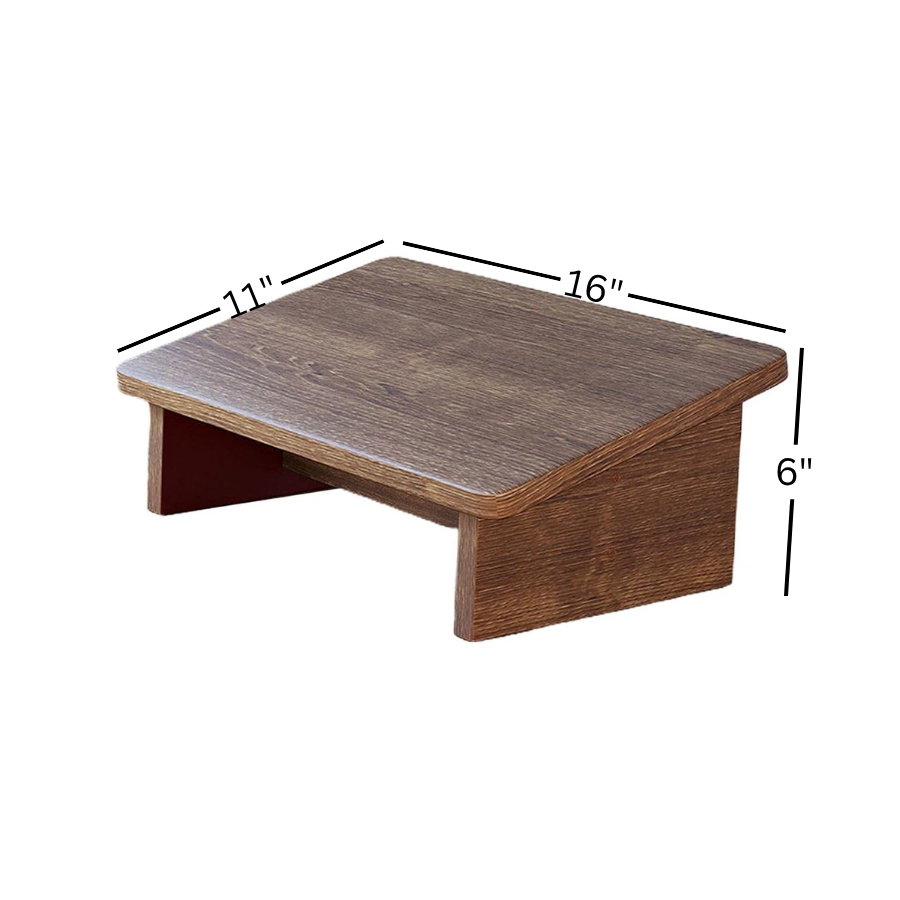 Carpentray Wooden Footrest (Brown)