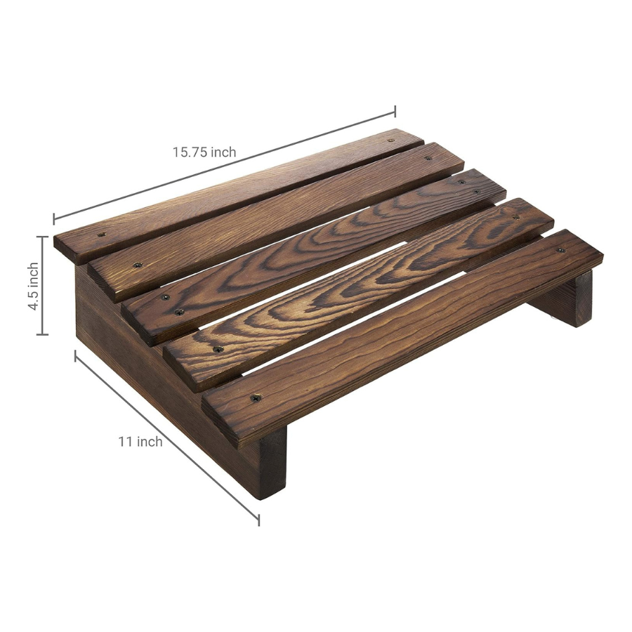 Carpentray Wooden Footrest (Light Brown)