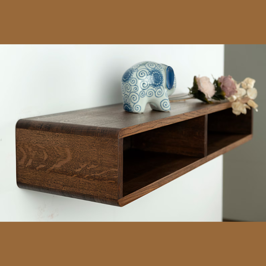 Carpentray 120Cm Wooden Wall Console table (Dark Brown)