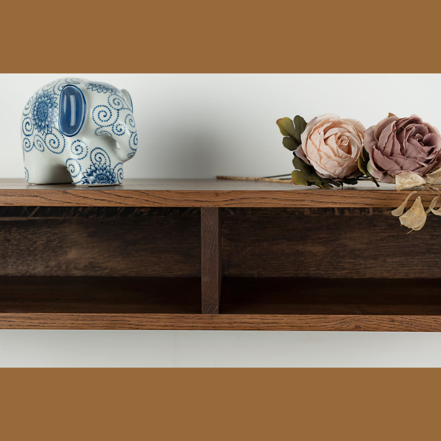 Carpentray 120Cm Wooden Wall Console table (Dark Brown)