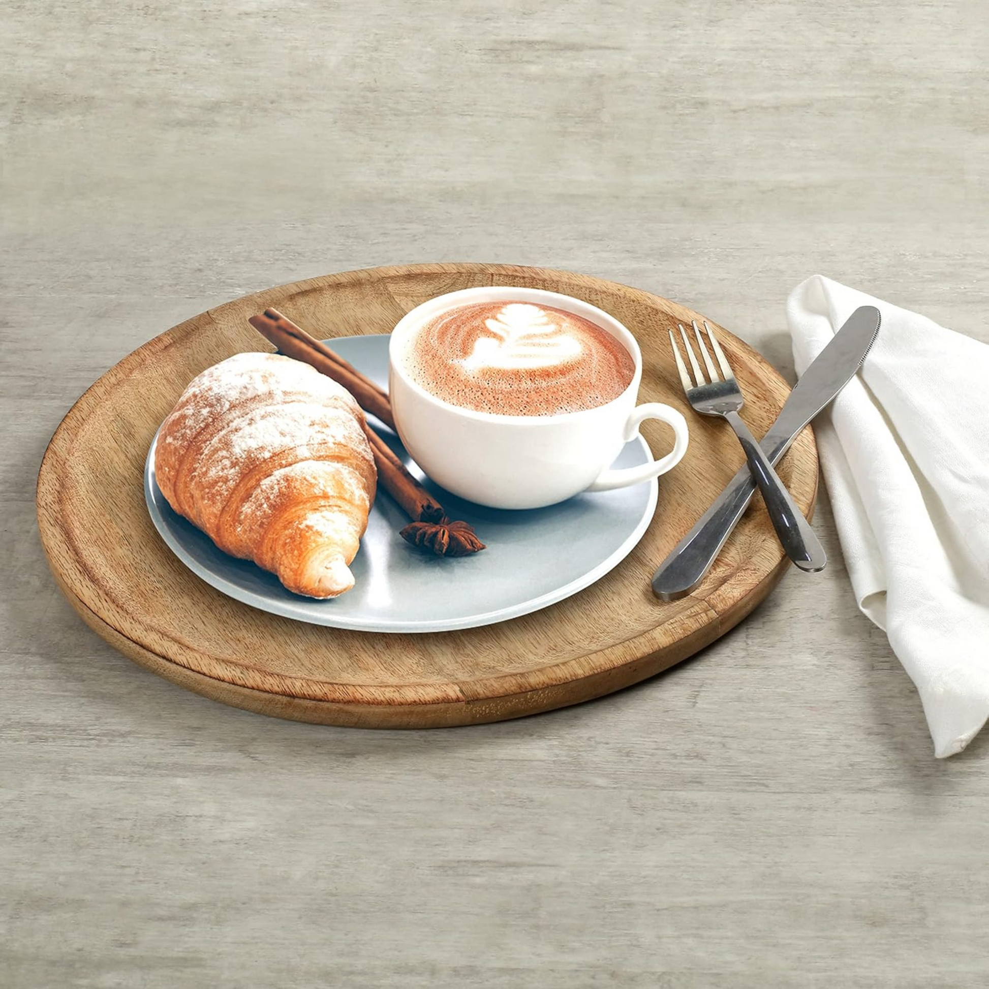 carpentray natural wooden dinner plates set of 1- elegant decorative 11 inch round wood