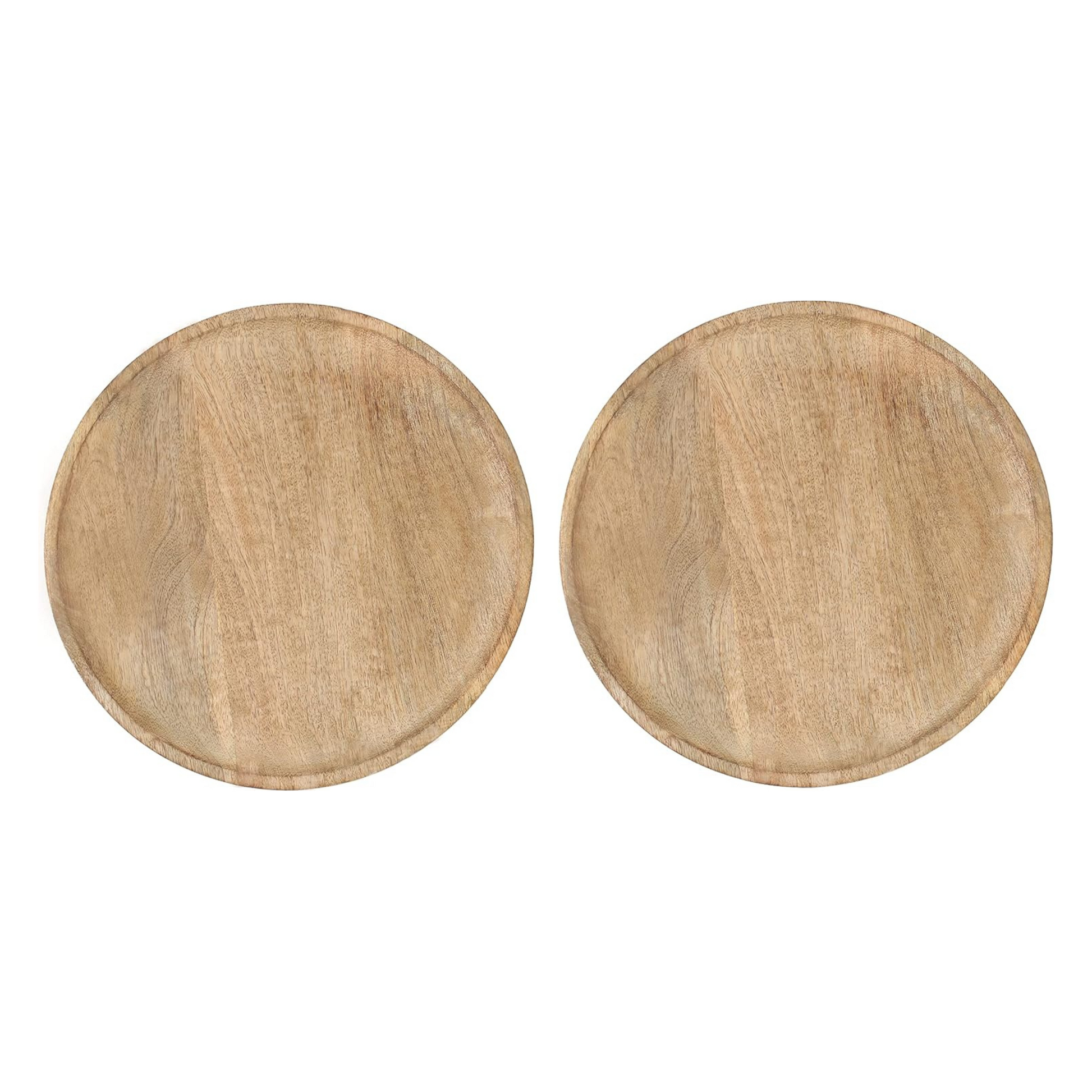 carpentray natural wooden dinner plates set of 1- elegant decorative 11 inch round wood