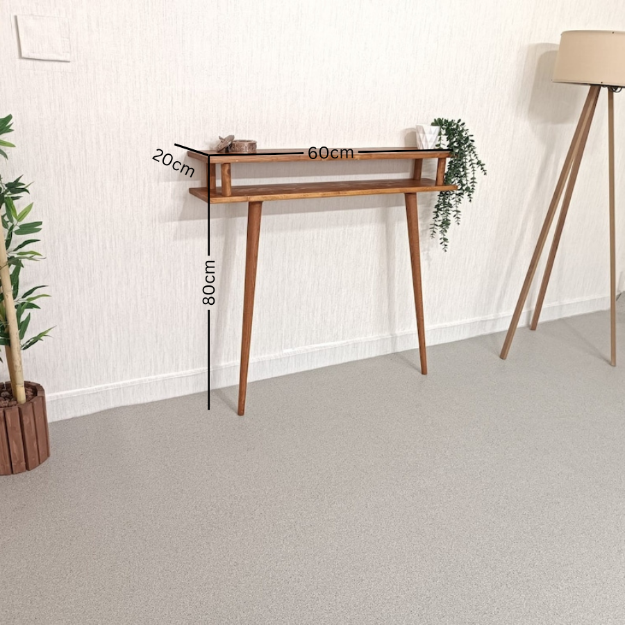 Carpentray 60cm Long Dual Shelf Console Table (Brown)