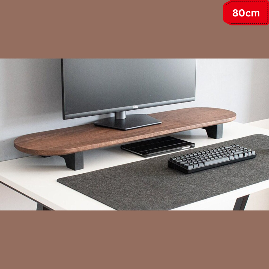 Carpentray 80cm Long wooden monitor riser for desk