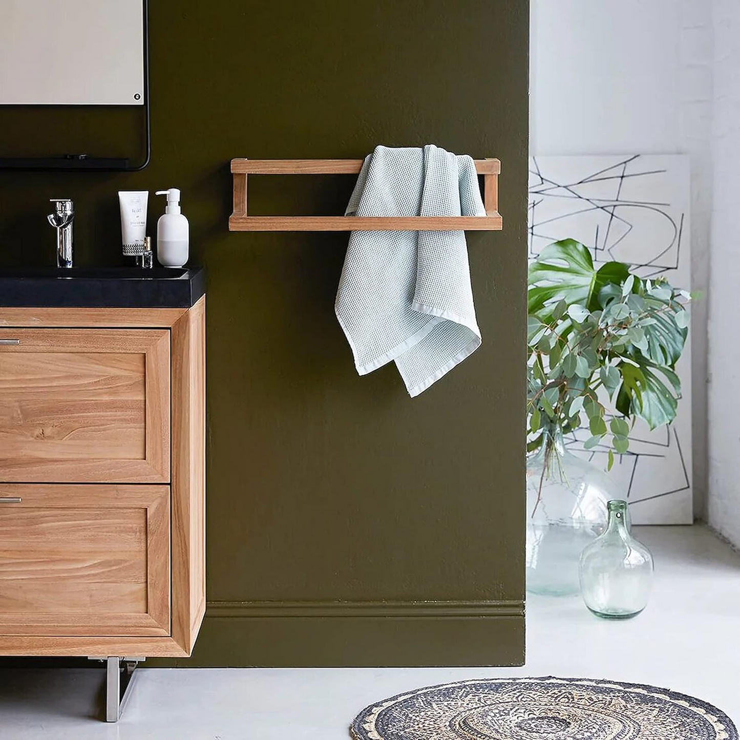 Carpentray wooden Bathroom Towel Holder