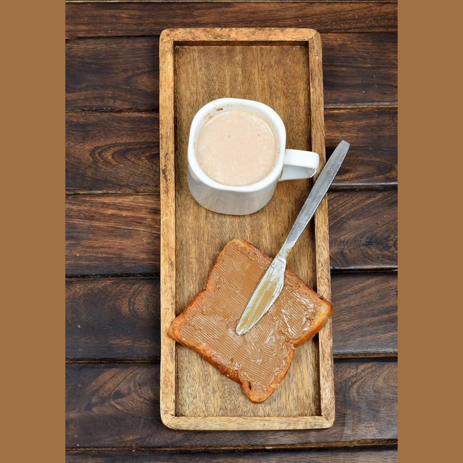 Carpentray Mango Wood Serving Platter with Raised Edge -Set of 3 for Display Fruit Snacks Appetizer Sushi Food Decorative (30.48cm x 12.7cm x 1.90cm)