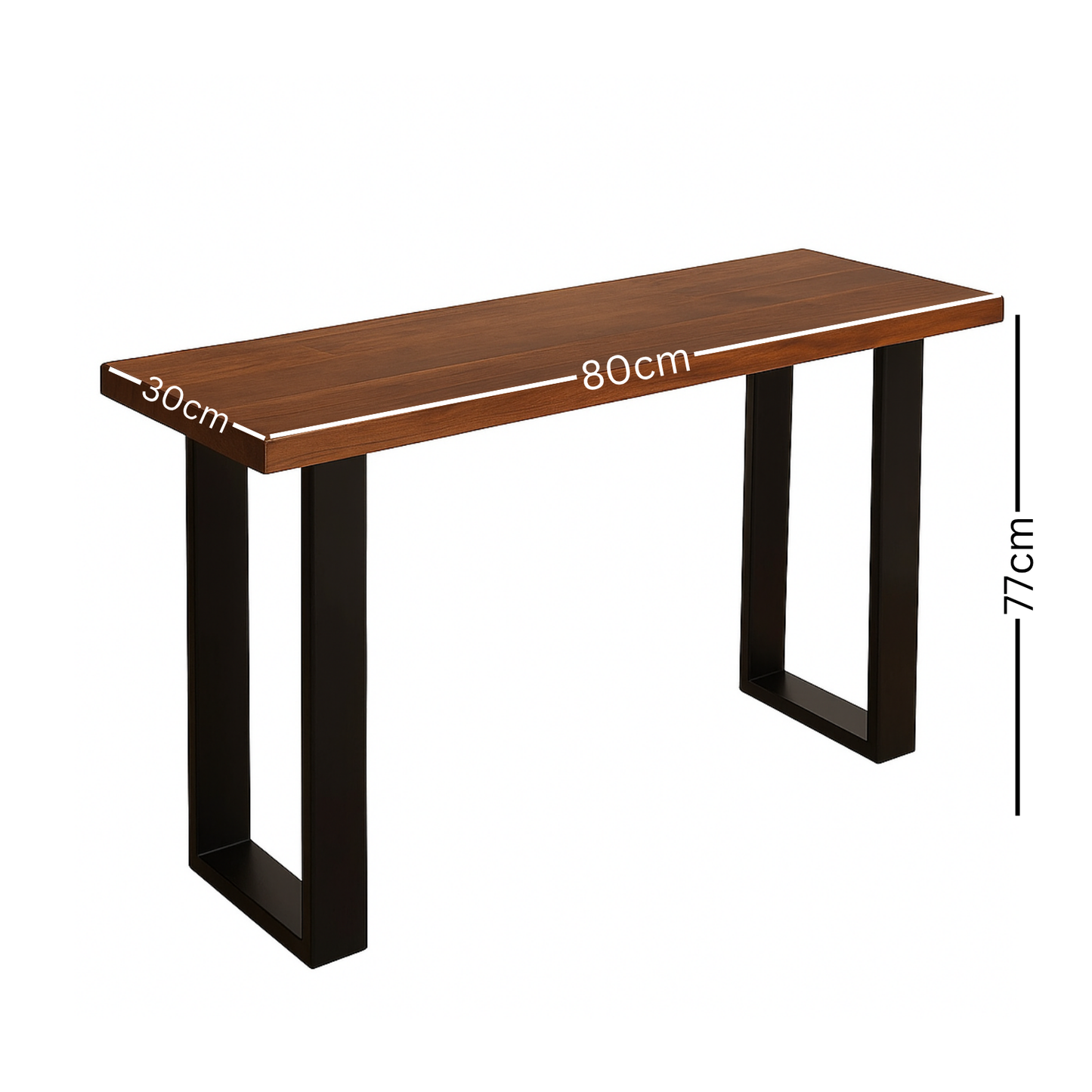 Carpentray 80cm Long Wooden Entryway Console Table Walnut