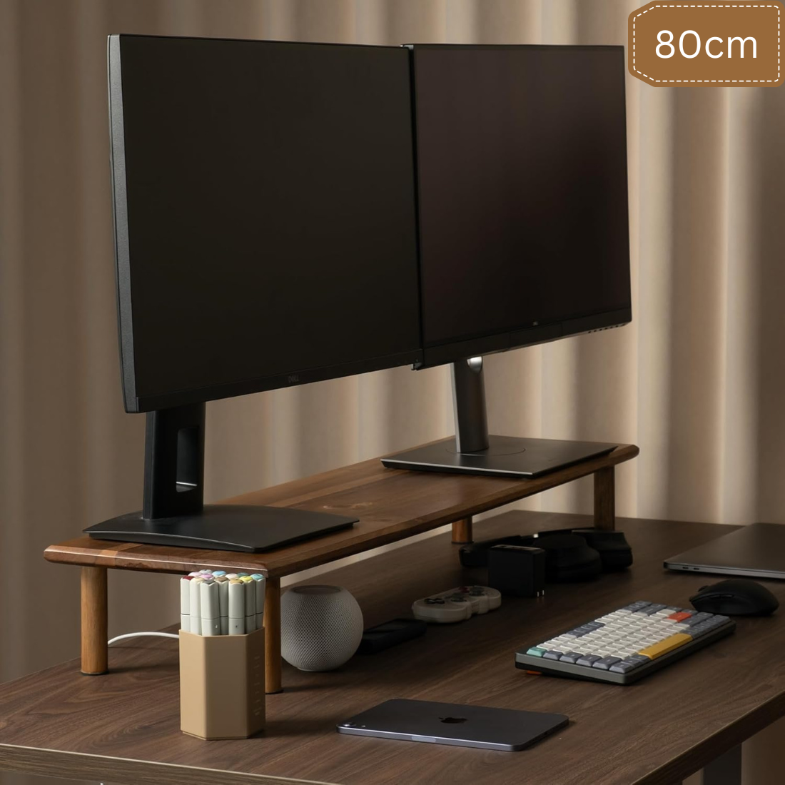 Carpentray 80cm Long Monitor Stand Riser Sheesham Wood