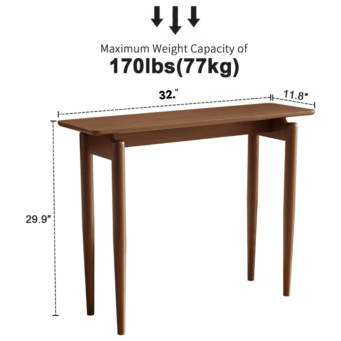Carpentray Wooden 80 Cm Long Console Table