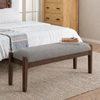 Carpentray 150cm Long Premium Wooden Bench With Soft Gray CushionCarpentray Home