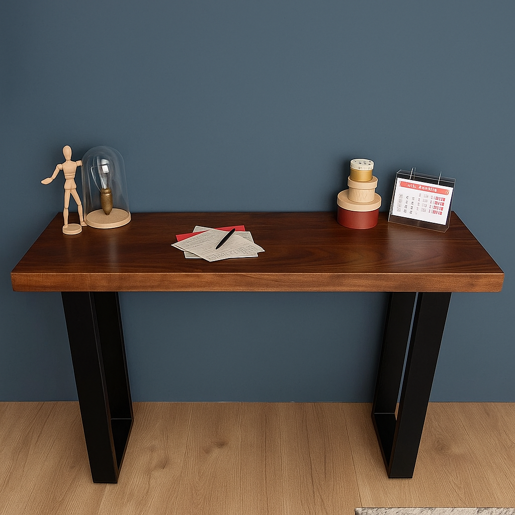 Carpentray 120cm Long Wooden Entryway Console Table Walnut