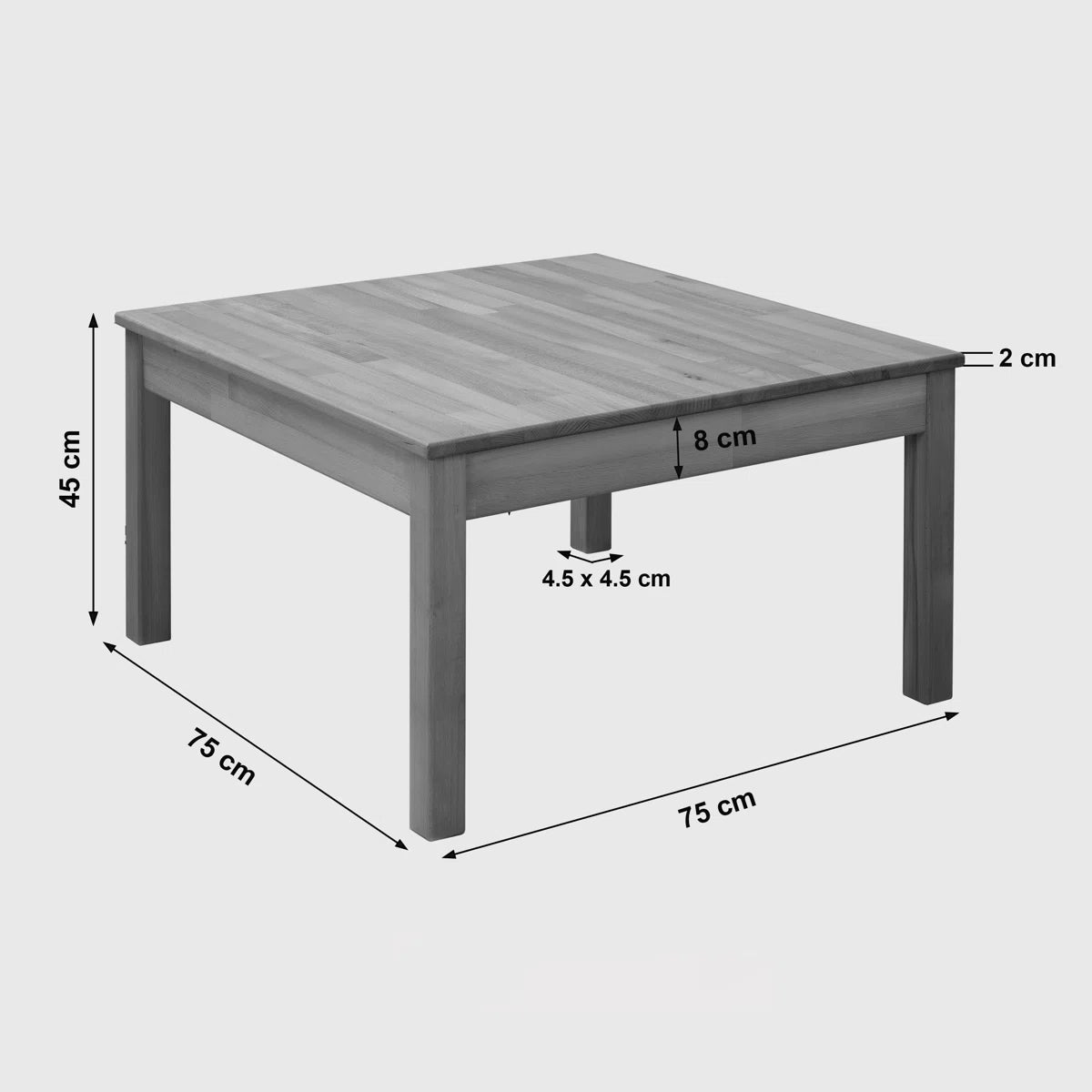 Carpentray Square Wooden Coffee Table Walnut