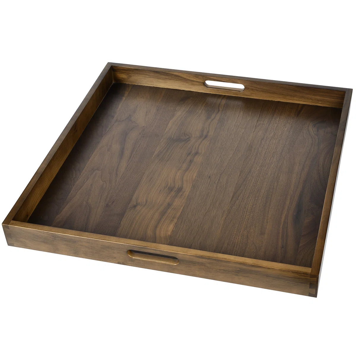 Carpentray 24x24 inch BreakFast Square Wooden Office Table Tray (Walnut)