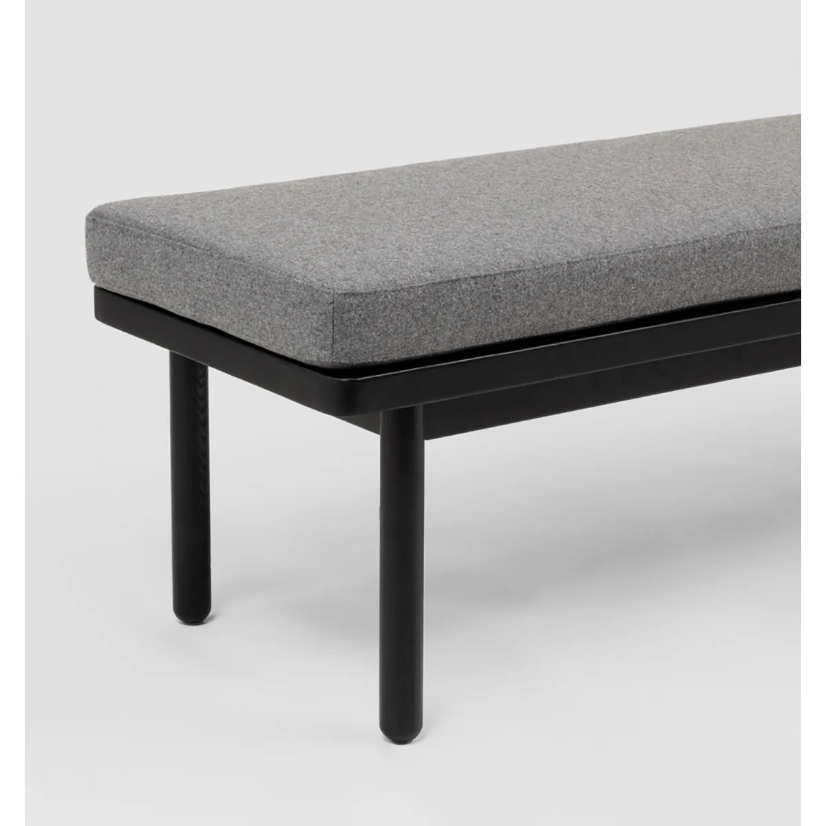 Carpentray 100Cm Long Solid Wood Bench with Gray Cushion