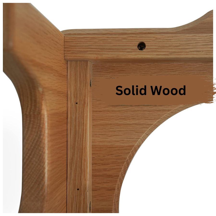 Carpentray Squatting Toilet Stool, USA Grown Solid Oak, Constipate Helper Stool for Bathroom, Suitable for Toilet diameters up to 10.2 inches (Natural Color)