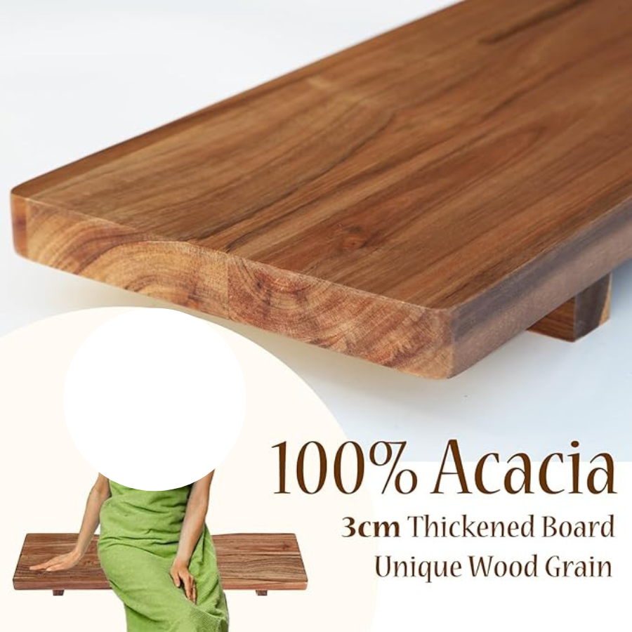 Carpentray Premium 1.2IN Thickened Wood Bathtub Tray Caddy