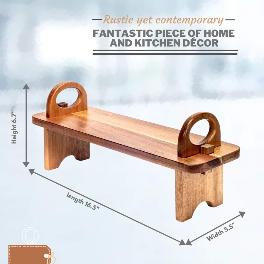 Carpentray Mango Solid Wood Serving Board on Stand