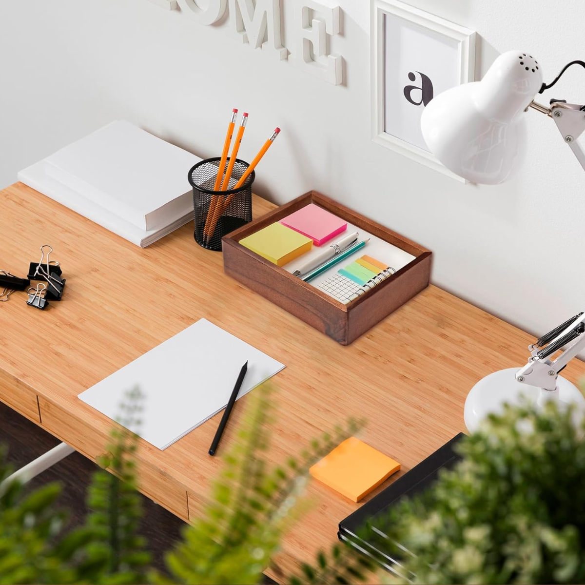 Carpentray Wooden Office Desk Tray