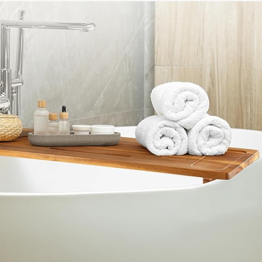 Carpentray Bathtub Tray Table | 35x9 Inch Large Bath Tub Tray Wooden