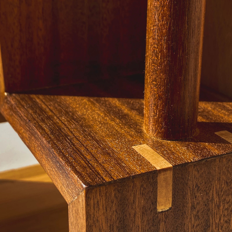 Carpentray Wooden Toilet Paper Holder With Shelf