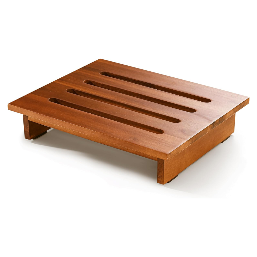 Carpentray 3.5in Height Wooden Step Stool for Adults (Fully Assembled) - 500 Lbs One Step Stools for High Bed Riser