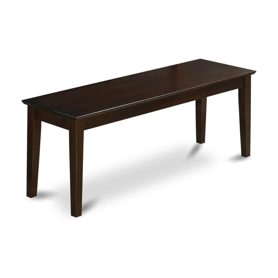 Carpentray Kitchen Bench with Wood Seat, 51x15x18 Inch, Cappuccino