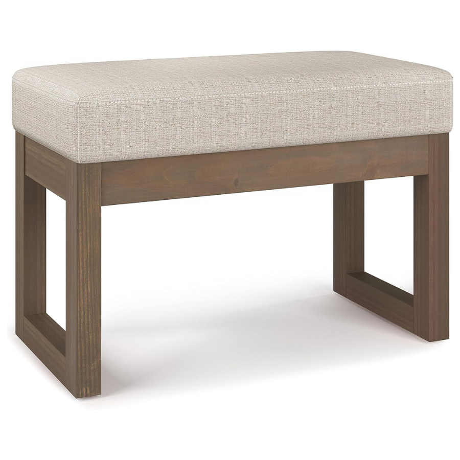 Carpentray 27 inch Rectangle Ottoman Bench in Fawn Lite Brown
