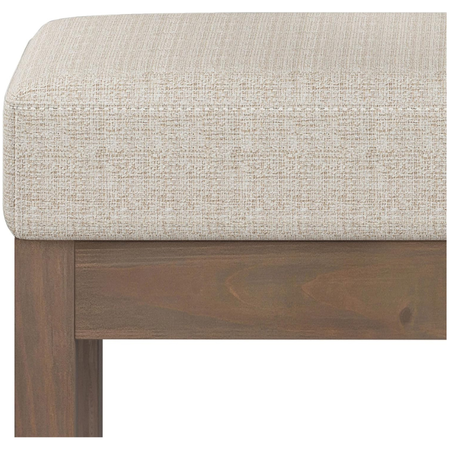Carpentray 27 inch Rectangle Ottoman Bench in Fawn Lite Brown