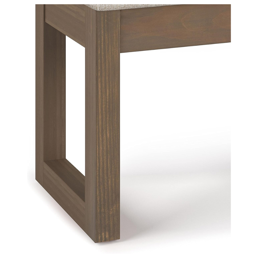 Carpentray 27 inch Rectangle Ottoman Bench in Fawn Lite Brown