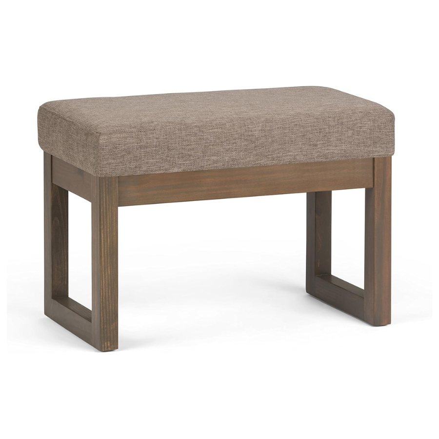 Carpentray 27 inch Rectangle Ottoman Bench in Fawn Golden Brown