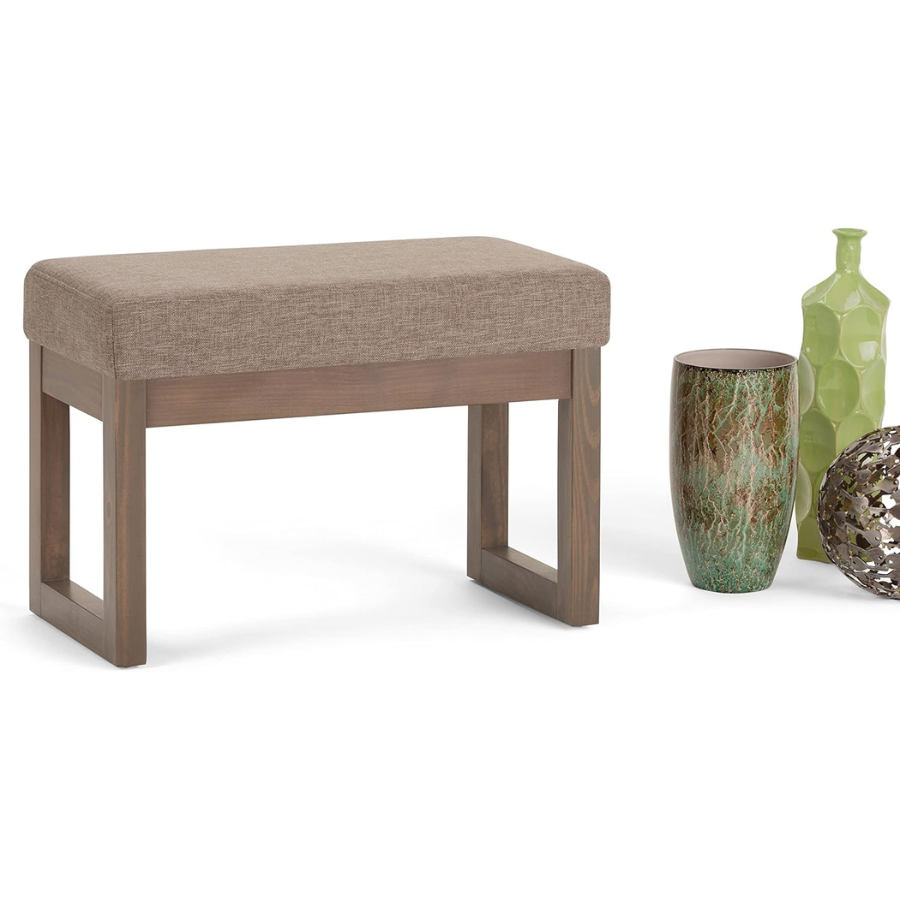 Carpentray 27 inch Rectangle Ottoman Bench in Fawn Golden Brown