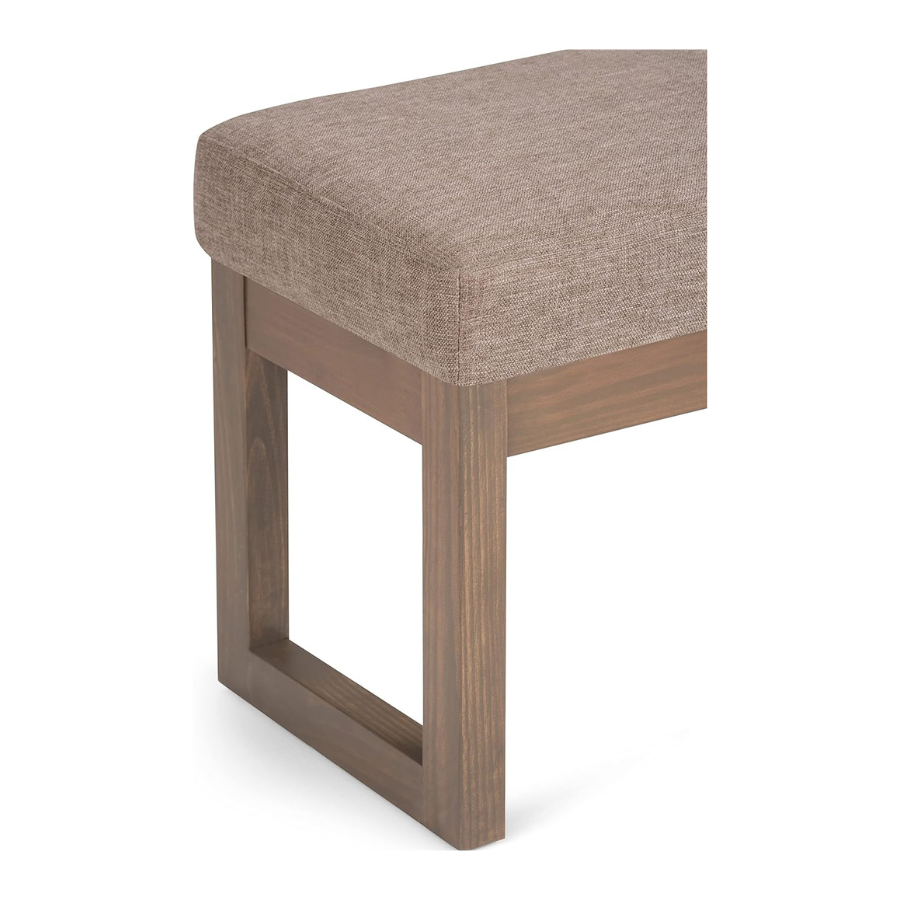 Carpentray 27 inch Rectangle Ottoman Bench in Fawn Golden Brown