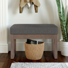 Carpentray 27 inch Rectangle Ottoman Bench in Fawn GrayCarpentray Home