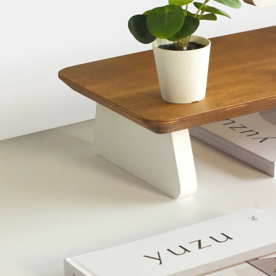 Carpentray 100cm Long Wooden Monitor Stand: Elegant Wooden Shelf Riser for Your Computer, Perfect Desk Accessory for Home Office Decor and Organization